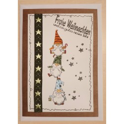 Weihnachtskarte Wichtelturm olive