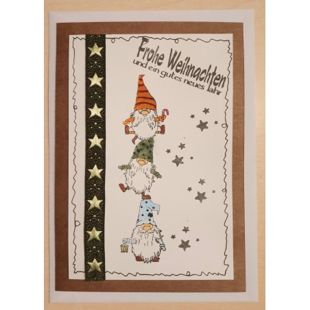 Weihnachtskarte Wichtelturm olive