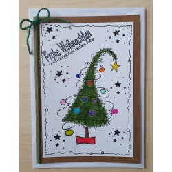 Weihnachtskarte Weihnachtsbaum grün