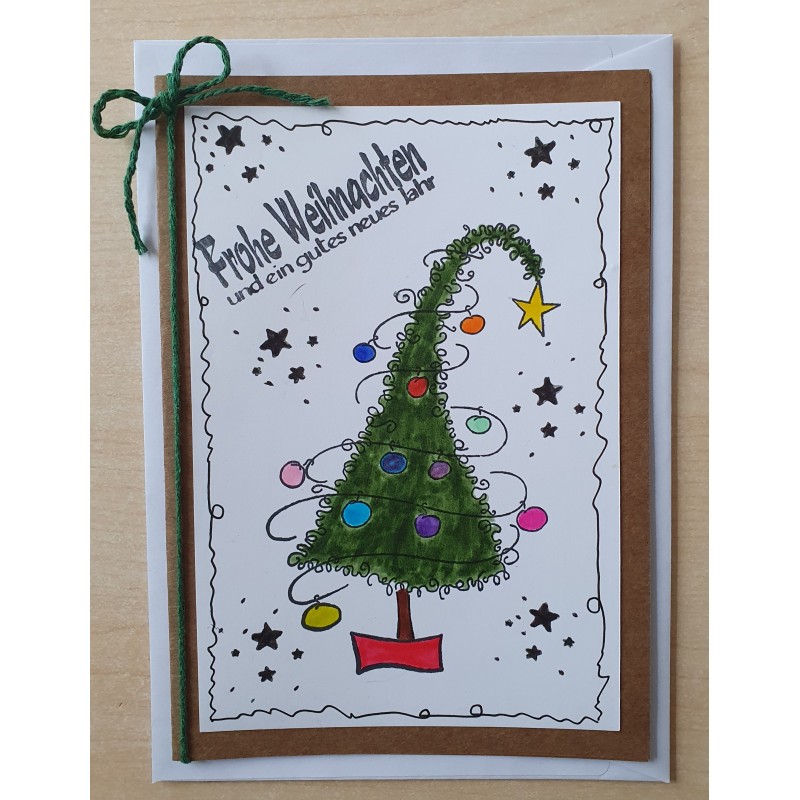 Weihnachtskarte Weihnachtsbaum grün