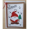 Weihnachtskarte Weihnachtsmann rot