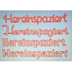 Schablone Hereinspaziert
