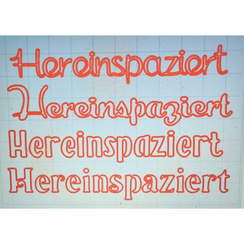 Schablone Hereinspaziert