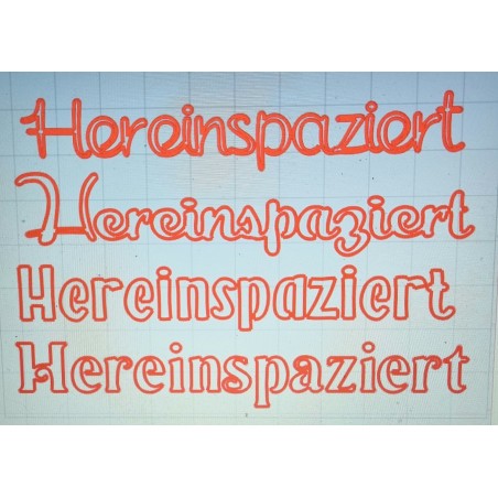 Schablone Hereinspaziert