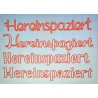 Schablone Hereinspaziert