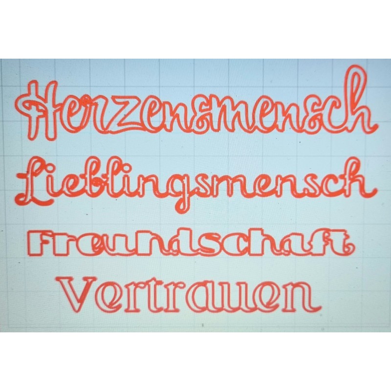 Schablone Herzensmensch