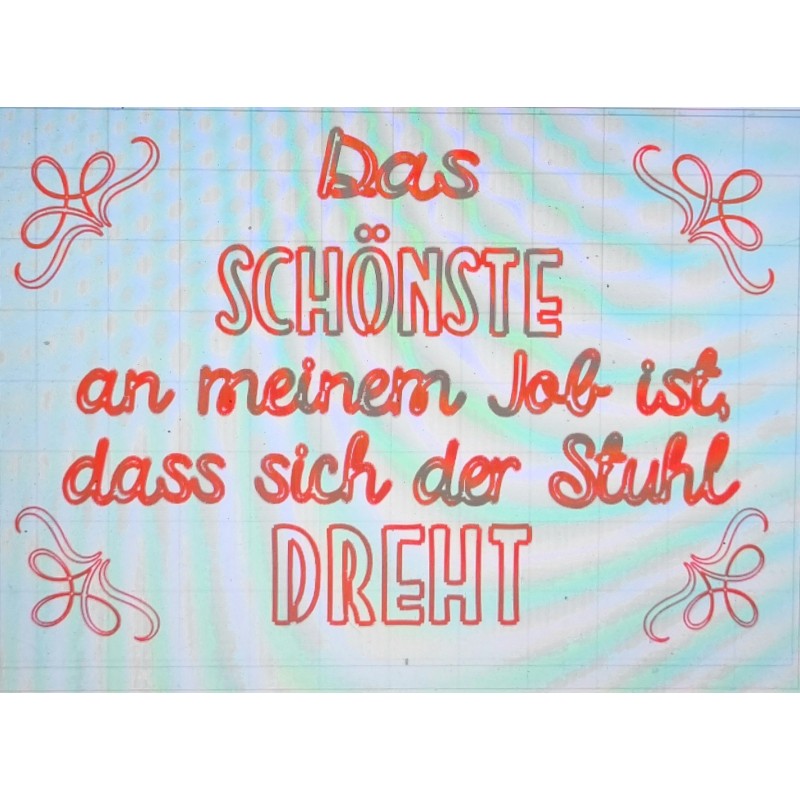 Schablone Job/Stuhl