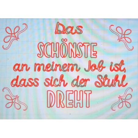 Schablone Job/Stuhl