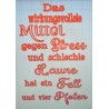 Schablone Mittel gegen Stess