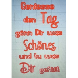 Schablone Genieße den Tag