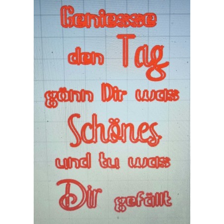 Schablone Genieße den Tag