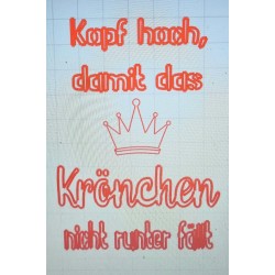 Schablone Kopf hoch