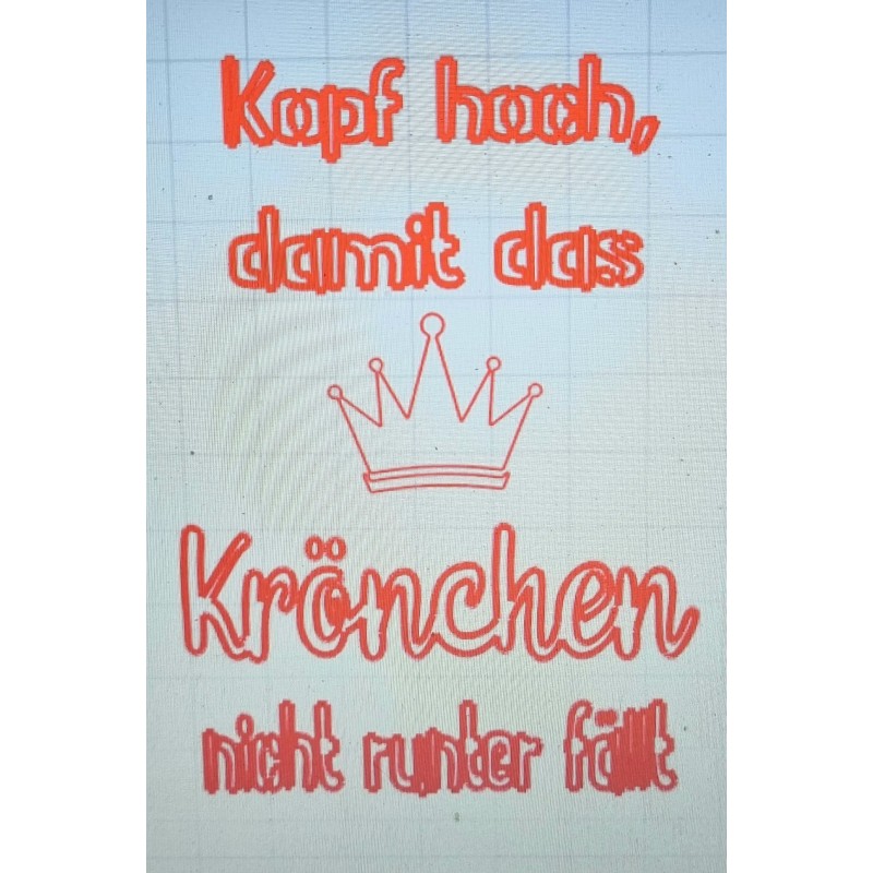 Schablone Kopf hoch