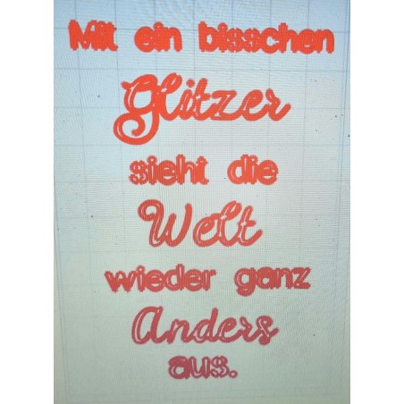 Schablone Glitzer