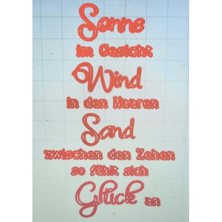 Schablone Sonne, Wind, Sand