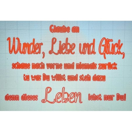 Schablone Wunder, Liebe, Glück