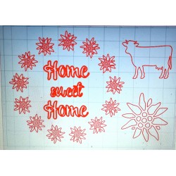 Schablone Home sweet Home