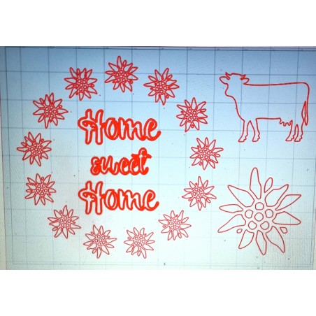 Schablone Home sweet Home