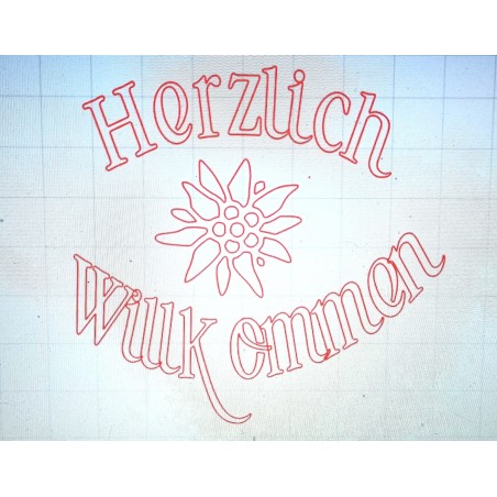 Schablone Herzlich Willkommen