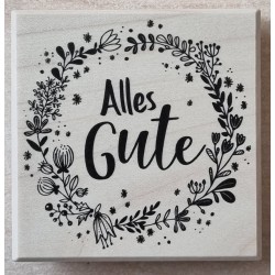 Holz Stempel Alles Gute