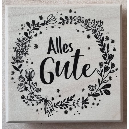 Holz Stempel Alles Gute