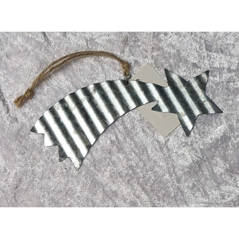 Metall Sternschnuppe flach 1