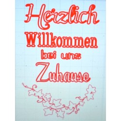 Schablone Herzlich Willkommen.....