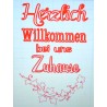 Schablone Herzlich Willkommen.....