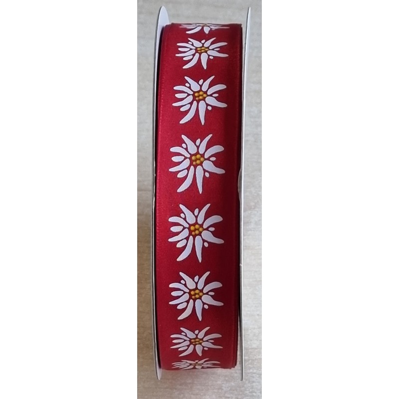 Dekoband Edelweiss rot
