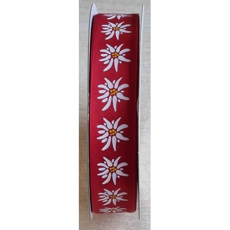 Dekoband Edelweiss rot