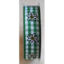 Dekoband Edelweiss grün kariert