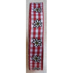 Dekoband Edelweiss rot kariert
