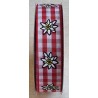 Dekoband Edelweiss rot kariert