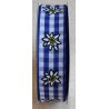 Dekoband Edelweiss blau kariert