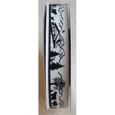Dekoband Alpaufzug creme-weiss