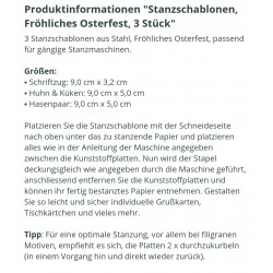 Metall Stanzform Fröhliches Osterfest