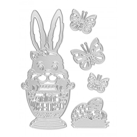 Metall Stanzform Osterhase/Eierbecher