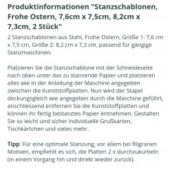 Metall Stanzform Frohe Ostern