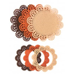 Filz Rähmchen braun/orange