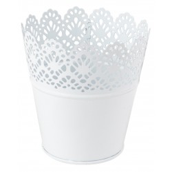 Zink Topf weiss