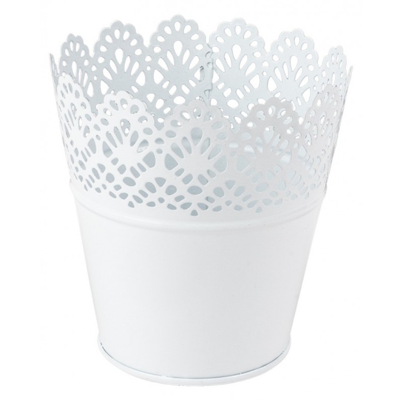 Zink Topf weiss