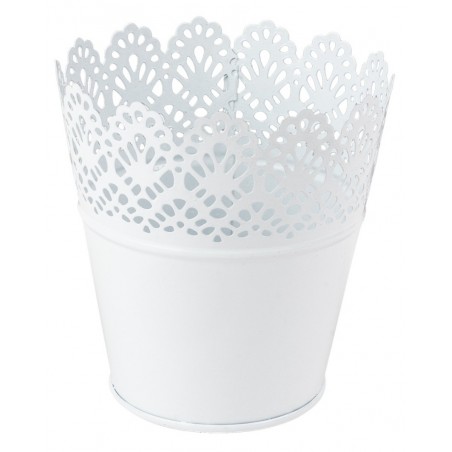 Zink Topf weiss