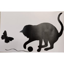 Vinylmotiv Spielende Katze