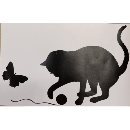 Vinylmotiv Spielende Katze