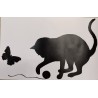 Vinylmotiv Spielende Katze