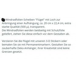 Windradfolie Flügel transparent