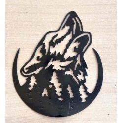 Vinylmotiv Wolf schwarz