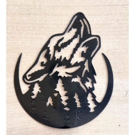 Vinylmotiv Wolf schwarz