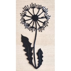 Vinylmotiv Pusteblume schwarz