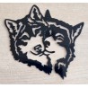 Vinylmotiv Wölfe schwarz
